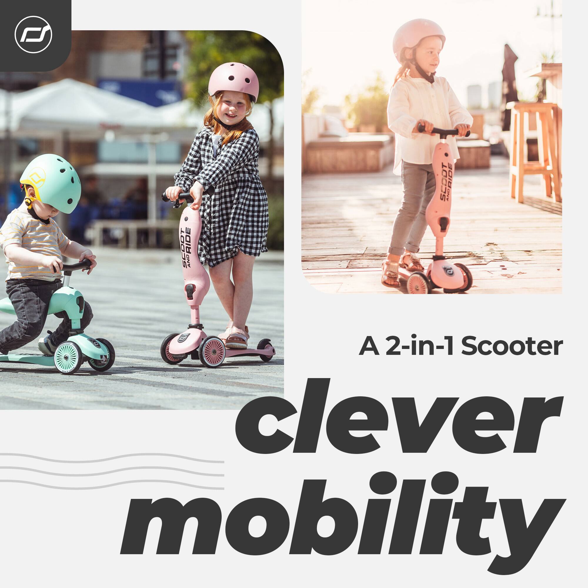 A 2-in-1 Scooter  
clever mobility