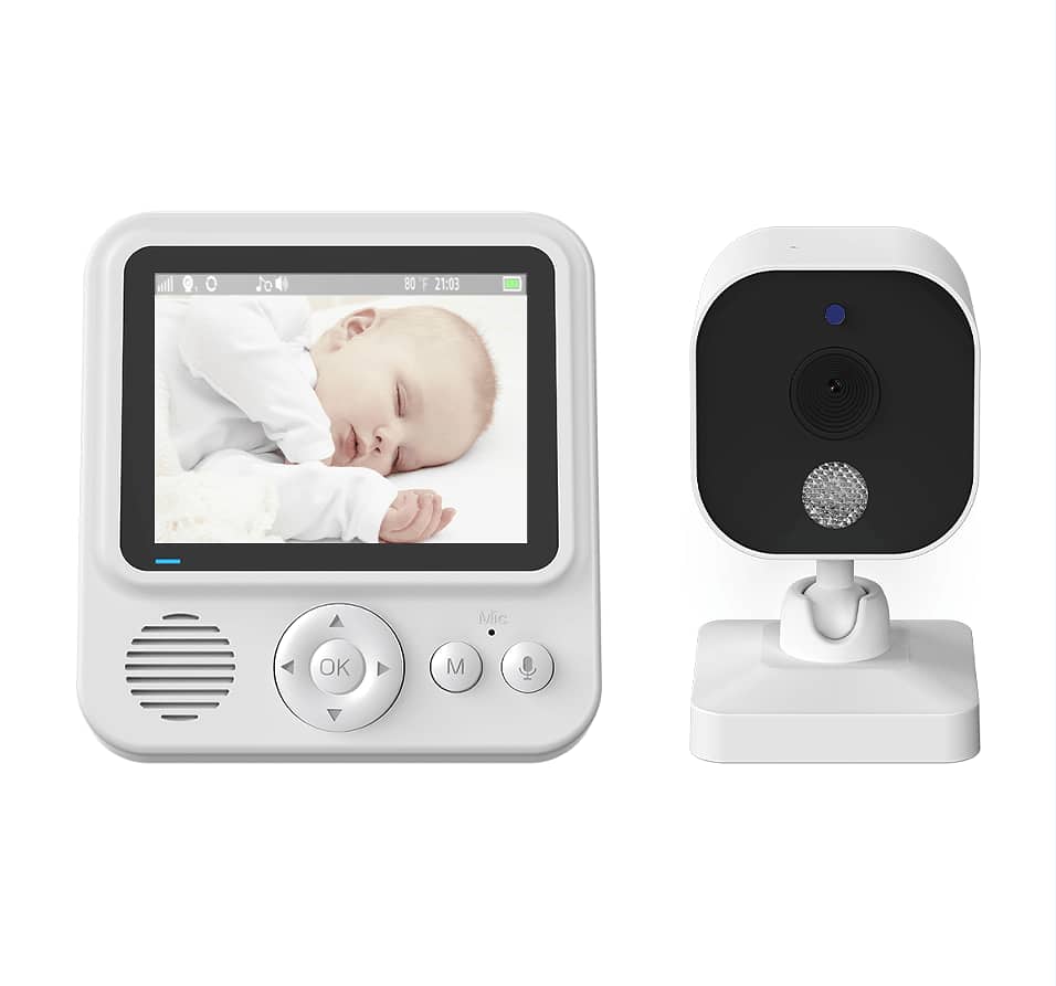 Tiramisubest - Video Baby Temperature Monitor Remote Camera VOX 2.8 Inch IPS IR Night Vision Camera bidirectional Audio HD 1280 * 720P