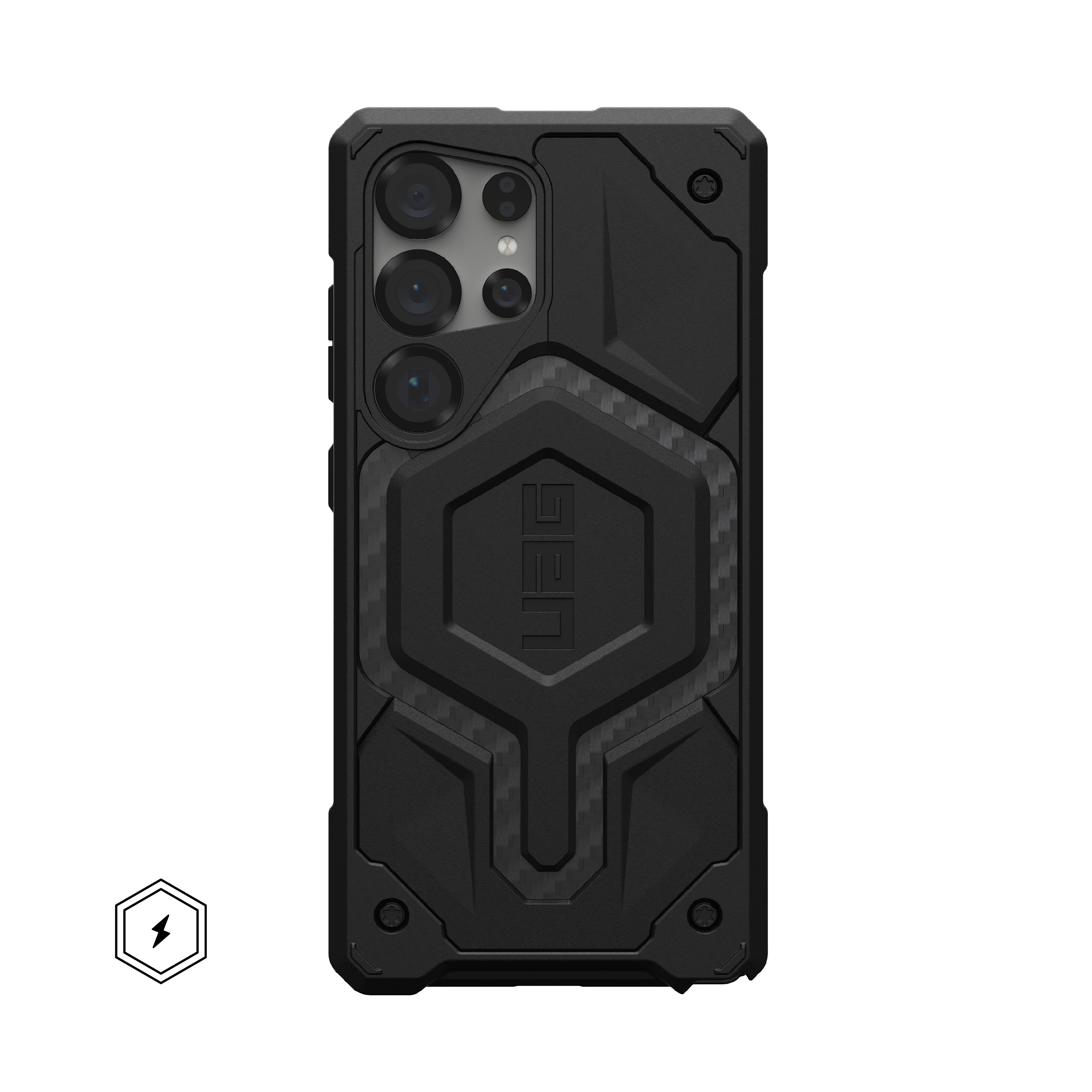 Front. UAG - Monarch Pro Series Case with Magnet for Galaxy S25 Ultra - Carbon Fiber.