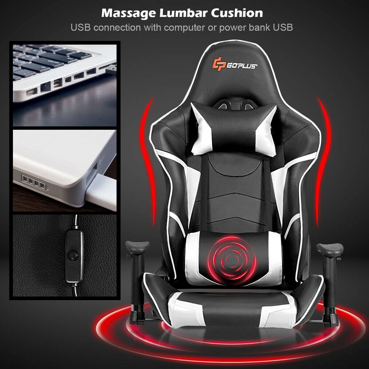 Massage Lumbar Cushion  
USB connection with computer or power bank USB  
GOPLUS