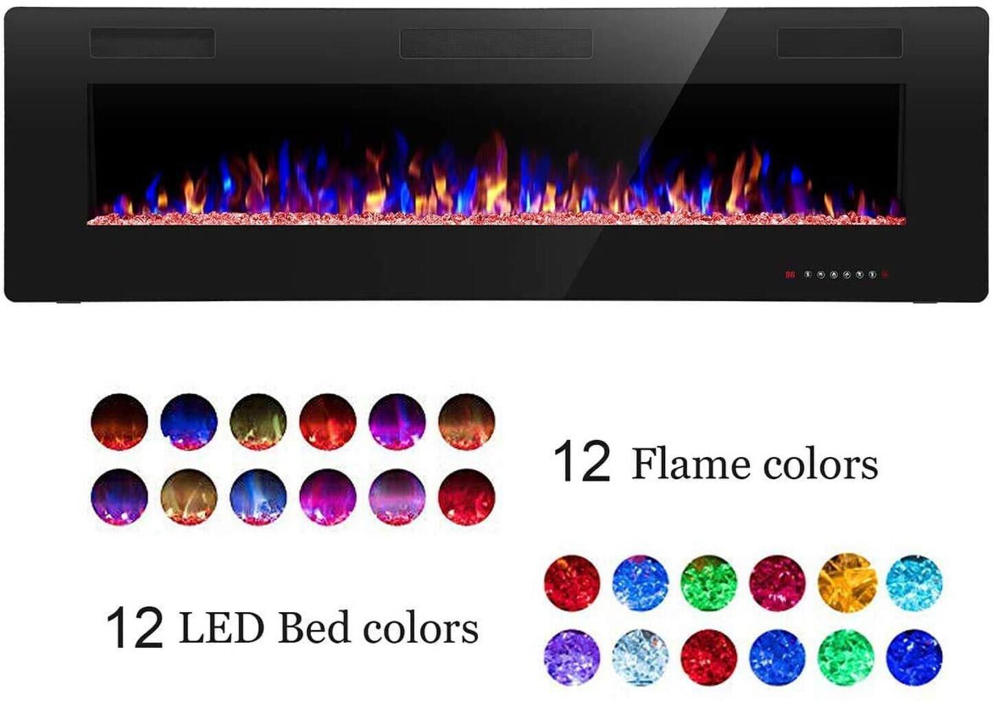12 Flame colors

12 LED Bed colors