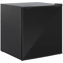 VAVSEA - 1.1 Cu Ft Mini Freezer with Adjustable Temperature Reversible Door Removable Shelf and Ice Tray - Black
