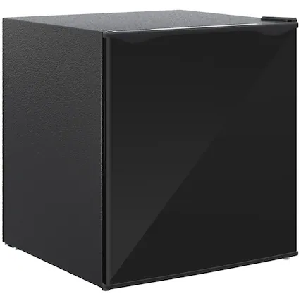 Front. VAVSEA - 1.1 Cu Ft Mini Freezer with Adjustable Temperature Reversible Door Removable Shelf and Ice Tray - Black.