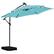 Back. Ainfox - Ainfox 10FT Solar LED Outdoor Patio Yard Offset Umbrella with Cross Base for Market,Garden,Deck,Backyard,Pool,with light - blue.