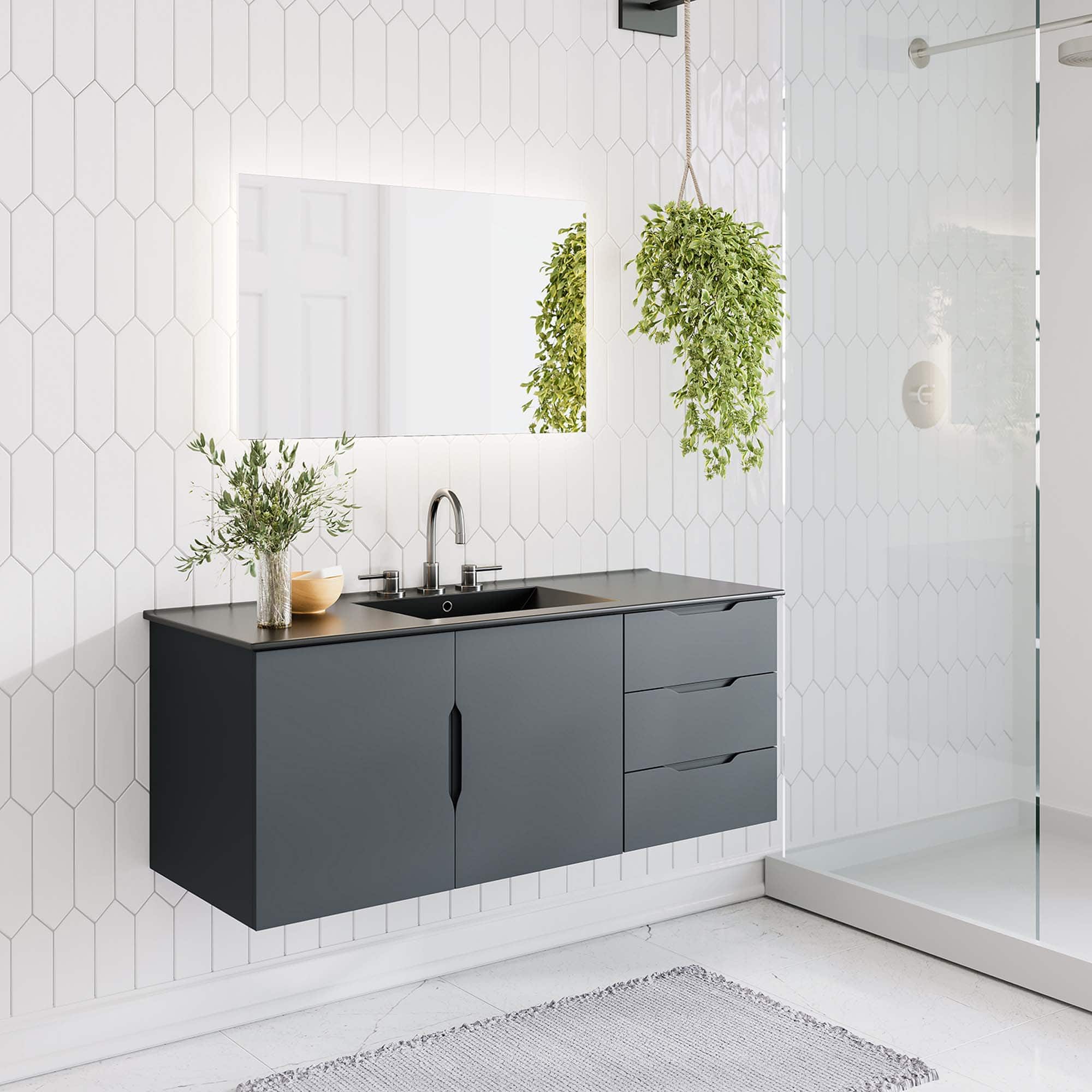 Photos - Bathroom Sink Modway  Vitality Bathroom Cabinet Basin Not Included - Gray EEI-4895-GRY 