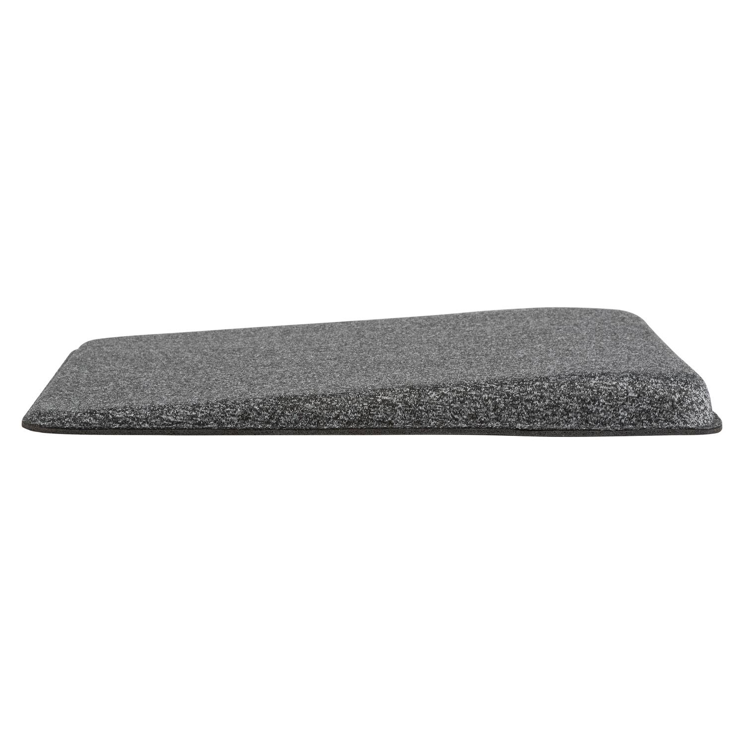 Alt View 1. Allsop - Premium Plush Angled Mouse Pad - GRAY.