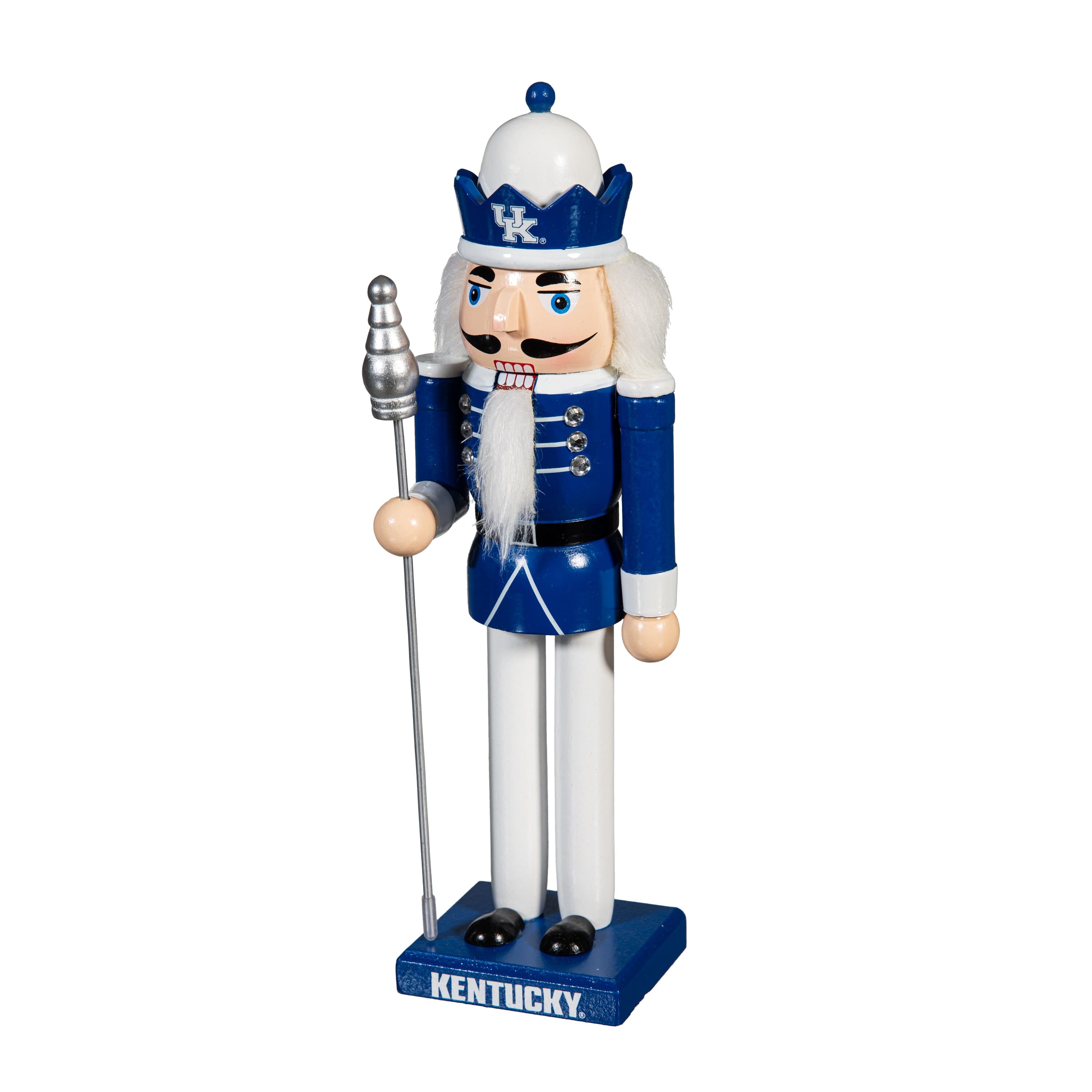 Evergreen Enterprises - Kentucky Wildcats 12" Wooden Nutcracker Statue - Multicolor