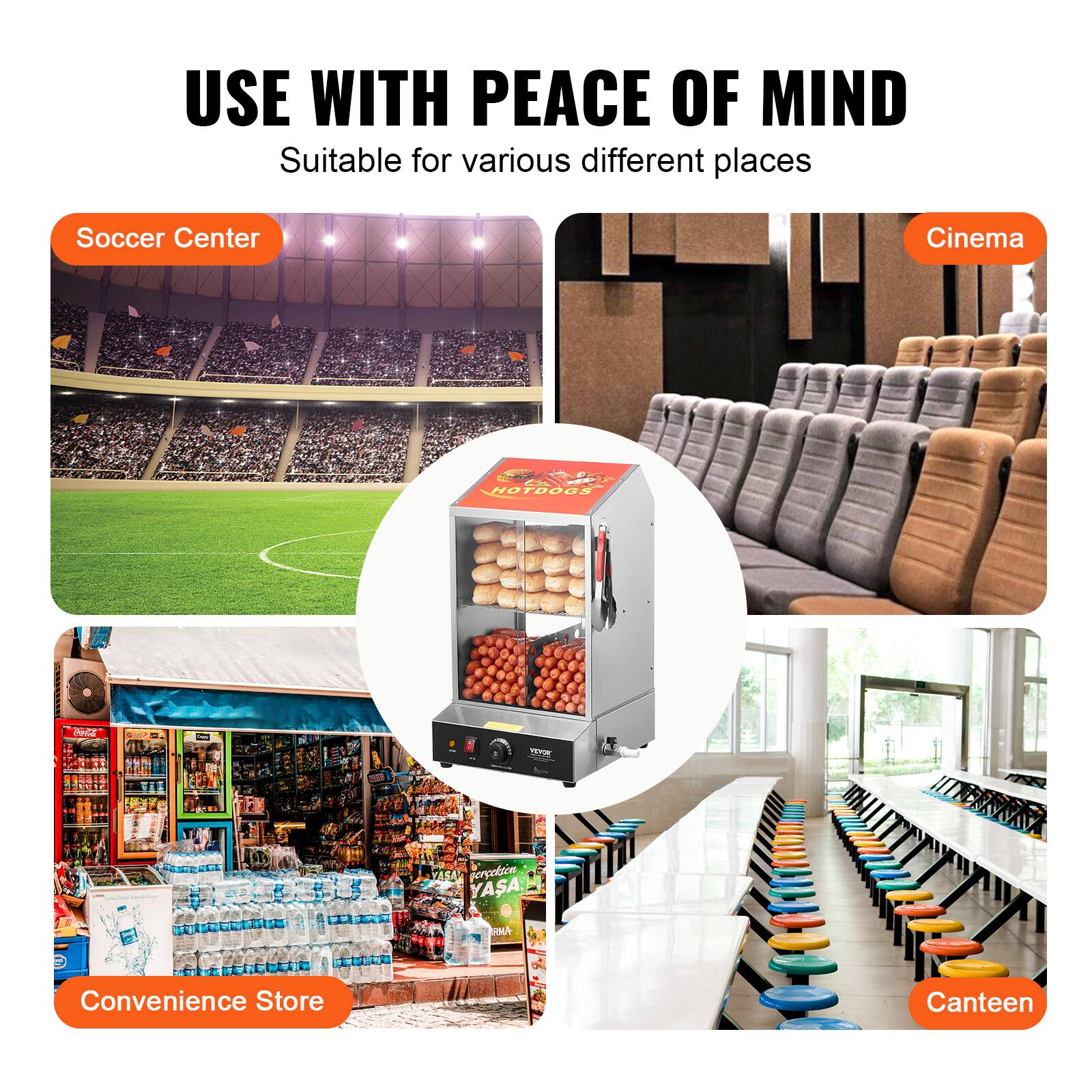 USE WITH PEACE OF MIND  
Suitable for various different places

- Soccer Center
- Cinema
- HOTDOGS
- Convenience Store
- Canteen

YASA gercektion 1.030  
YASA RMA