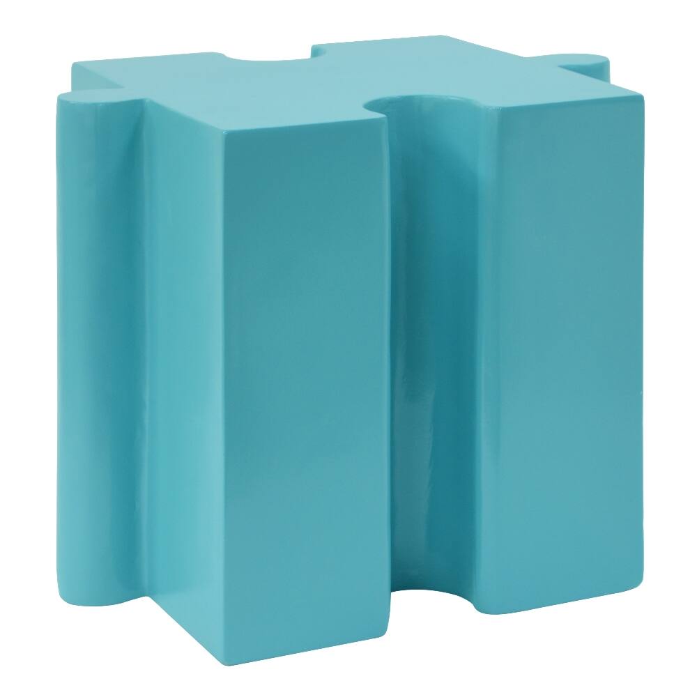 Alt View 4. Loheer - Loheer Modular Side Table Puzzle Art Outdoor Table Light Blue - Light Blue.