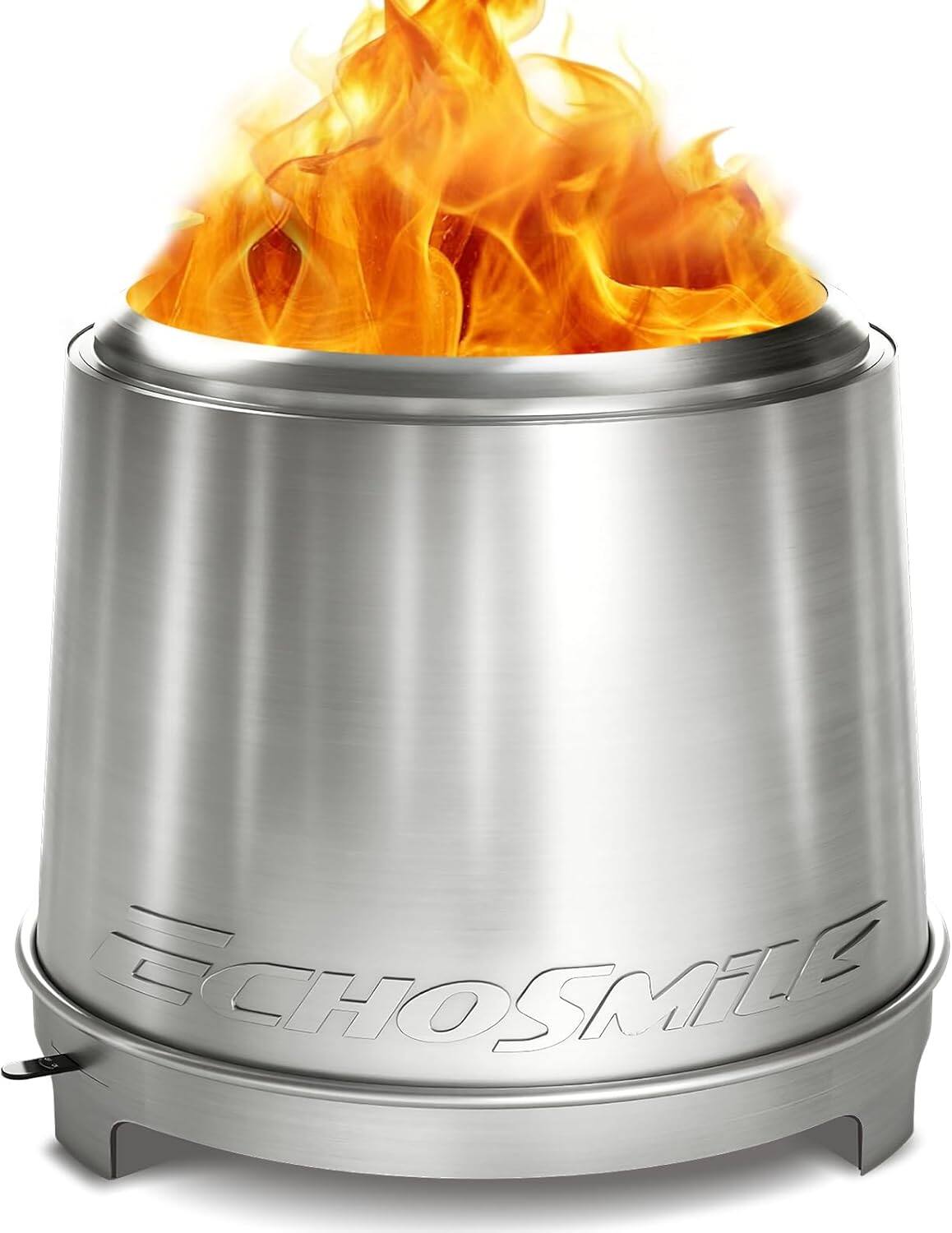 Front. Mondawe - 18" Stainless Steel Wood Burning Smokeless Firepit with Adjustable Airflow.