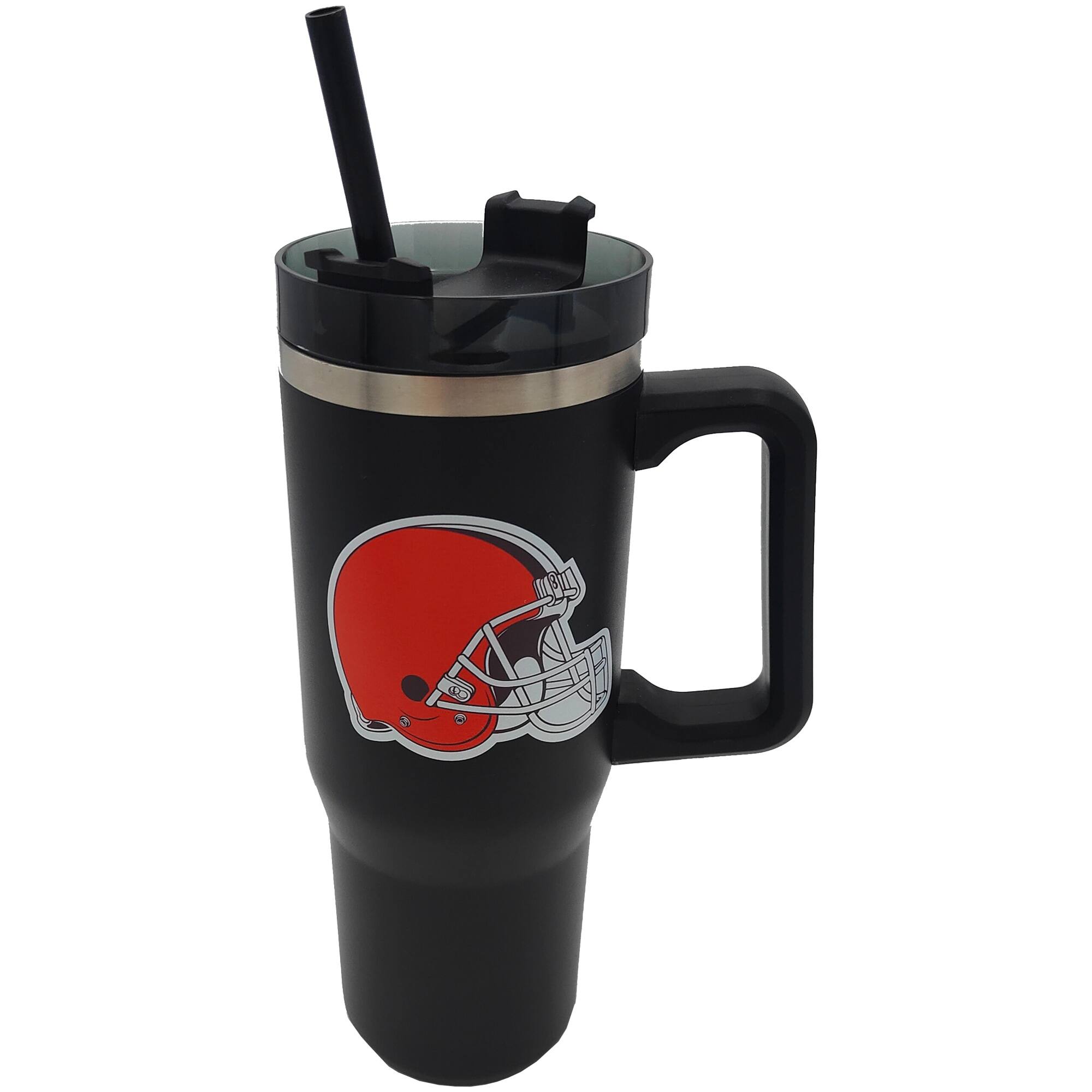 Alt View 1. Pegasus - Cleveland Browns 60" x 70" Logo Blanket and 30oz Stainless Steel Tumbler Combo - Multicolor.
