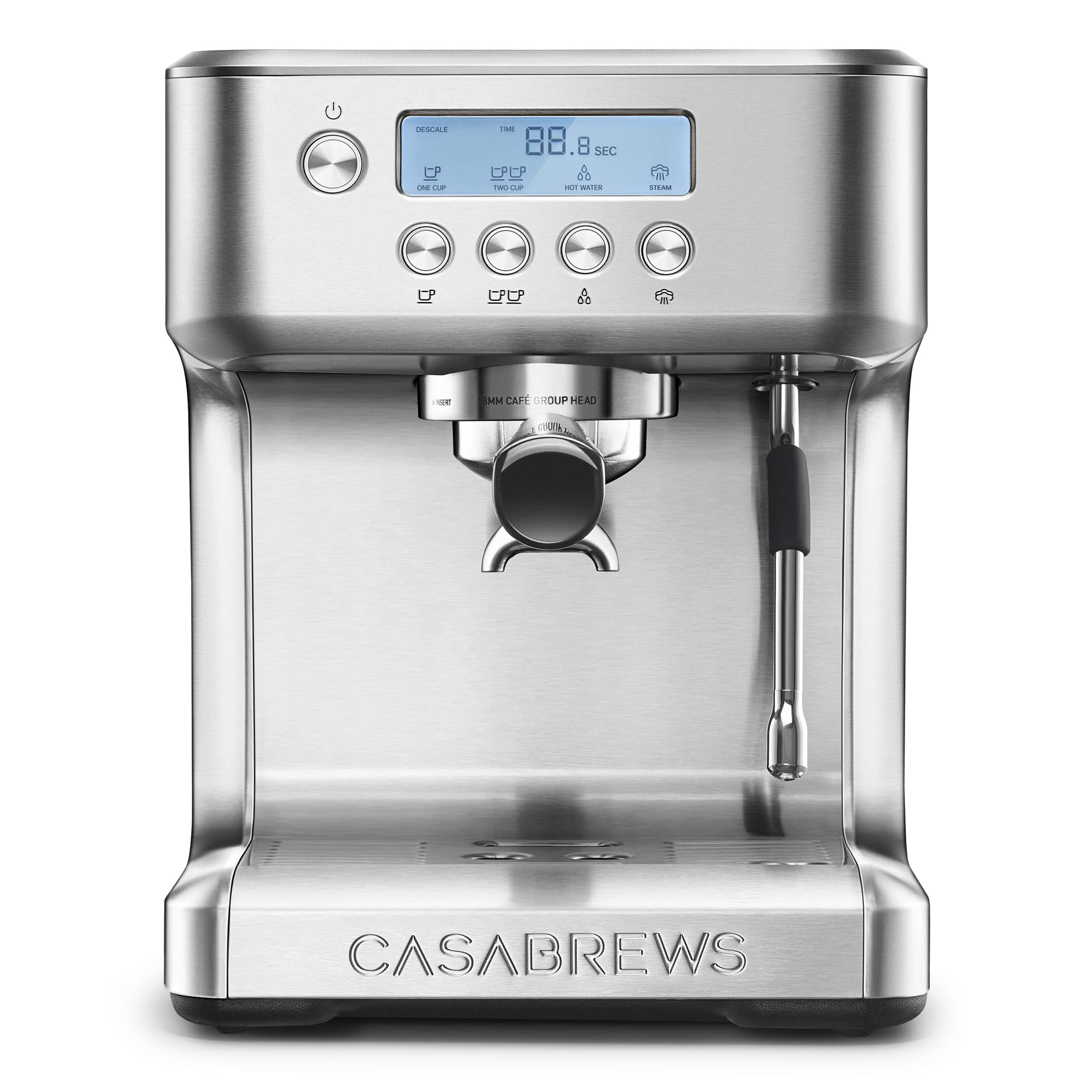 Casabrews - Ultra Espresso Machine with LCD Display - Silver