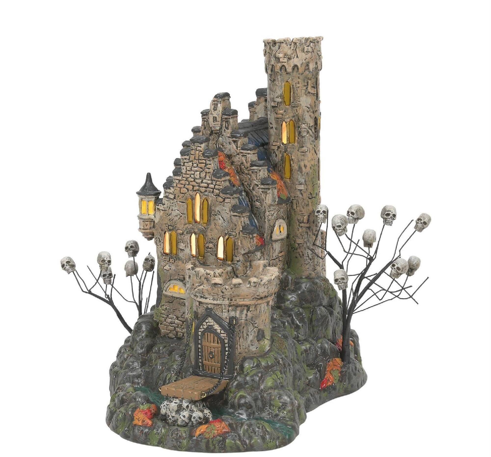 Front. Department 56 - Department 56 Snow Village Castle Calvaria Lighted Halloween Building #6011444 - Brown.