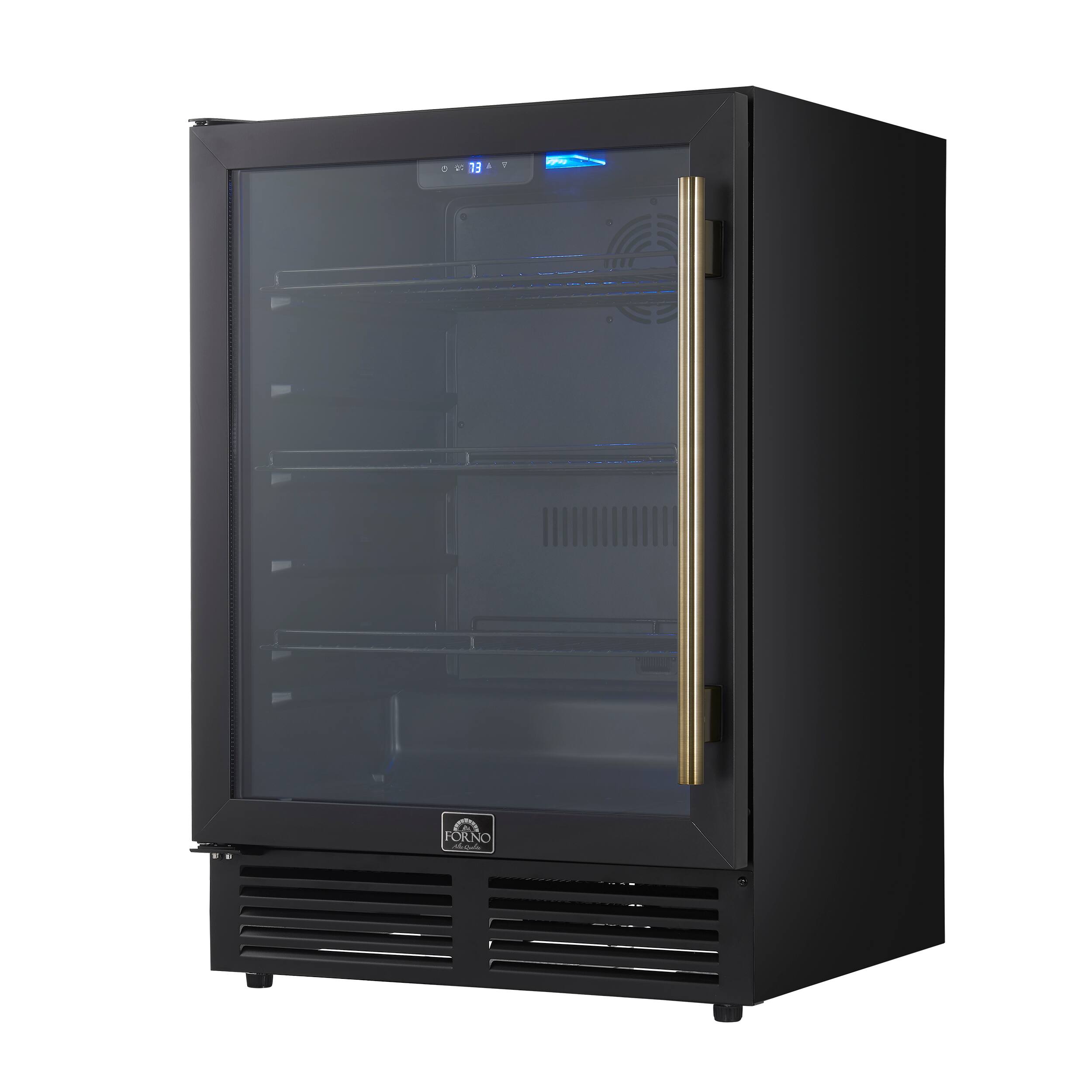 Angle. Forno Appliances - Frescolino 188-Can Convertible 4.8 Cu. Ft. 24" Wine Cooler - Black.