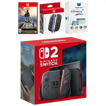Sure, here is the corrected and grouped text:
---
**Nintendo Switch OLED Model**
- **The Legend of Zelda: Breath of the Wild**
- Nintendo Switch
- 2 Players
- Rated E for Everyone
- 32 GB
- **MightySkins**
- Skins To Customize Your Nintendo Switch
- Many Designs To Choose From
- **Nintendo Switch OLED Model**
- Nintendo Switch
---
**Note:** The text "2 I : LEmE Z ELDA BREATH WILD S. SISTIRO T SwItcH2 LaTom 1 E : i SA - I 1 I 002 -o mightyskins SKINS To CUSTOMIZE YOUR NINTENDO SWITCH PeK 2 NINTENDO SWITCH. .. 0D2 NINTENDO SWITCH Y x 5" seems to be a mix of unrelated phrases and is not part of the image content.