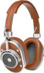 Front Zoom. Master & Dynamic - MH40 Wired Over-the-Ear Headphones - Silver Metal/Brown Leather.