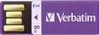 Verbatim - Clip-It 8GB USB 2.0 Flash Drive - Violet - Larger Front
