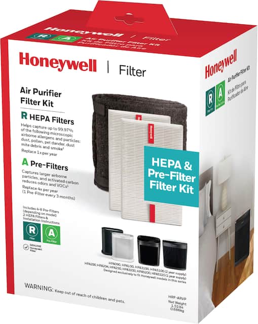 Honeywell HEPA Air Purifier Filter Value Kit A and R Filters Black