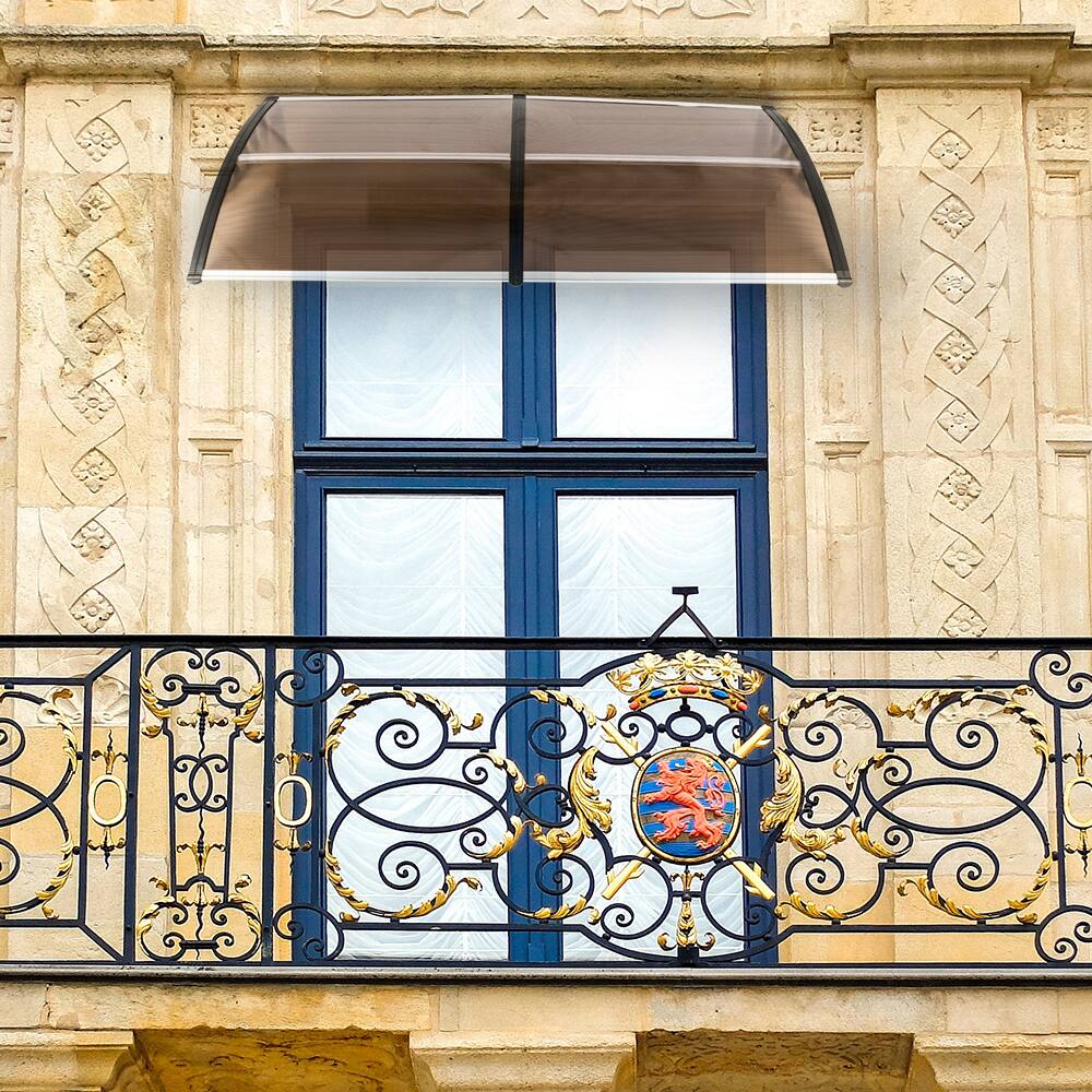 Back. Winado - 40"x 80" Window Awning Canopy, Polycarbonate Front Door Patio Cover for UV, Rain, Snow & Sunlight Protection.