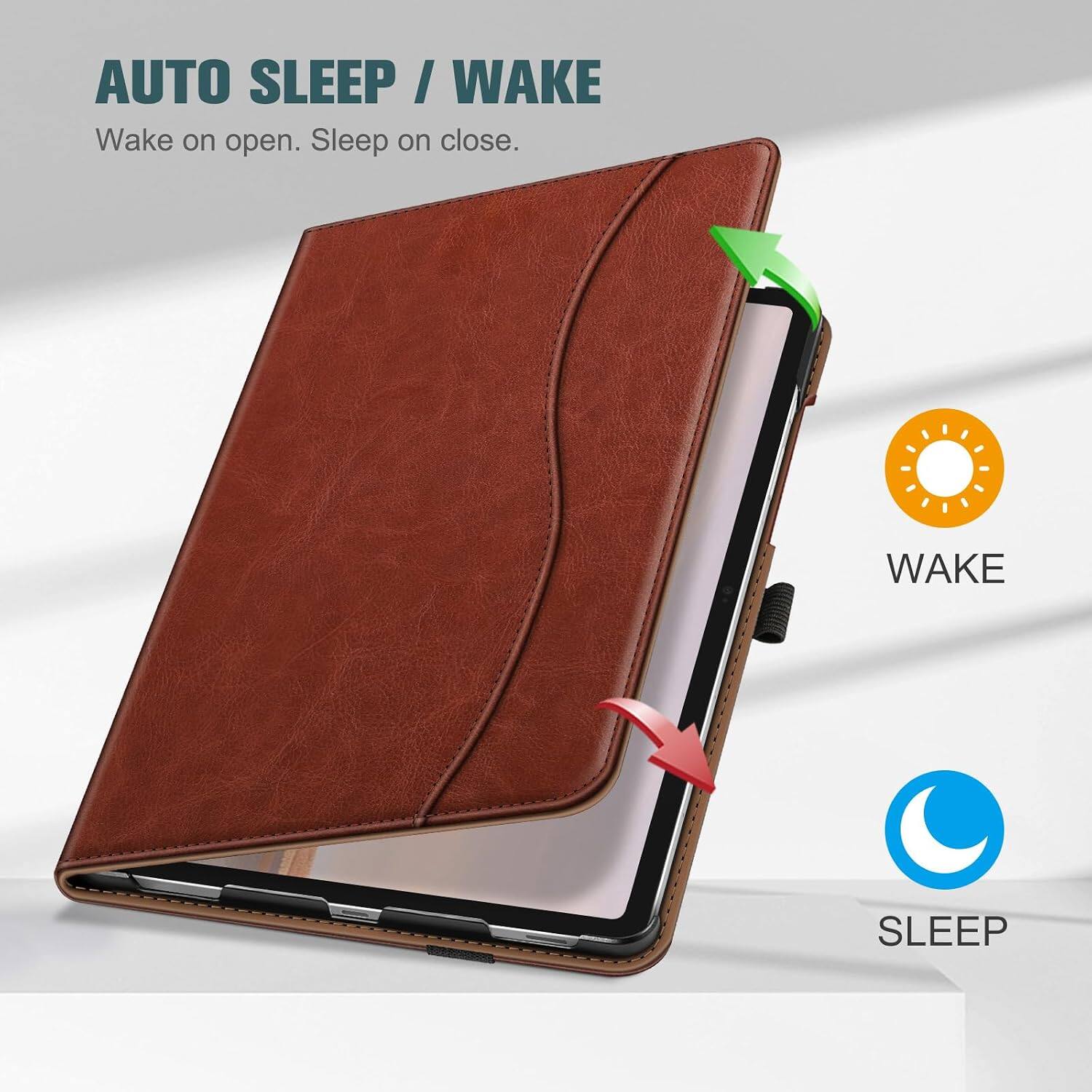 AUTO SLEEP / WAKE  
Wake on open. Sleep on close.  

WAKE  
SLEEP