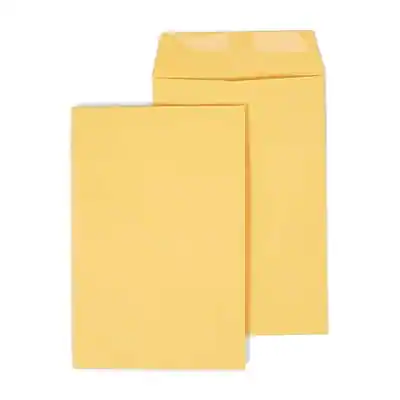 Front. Staples - Gummed Kraft Catalog Envelopes, 6" x 9", 500/Box - Brown.