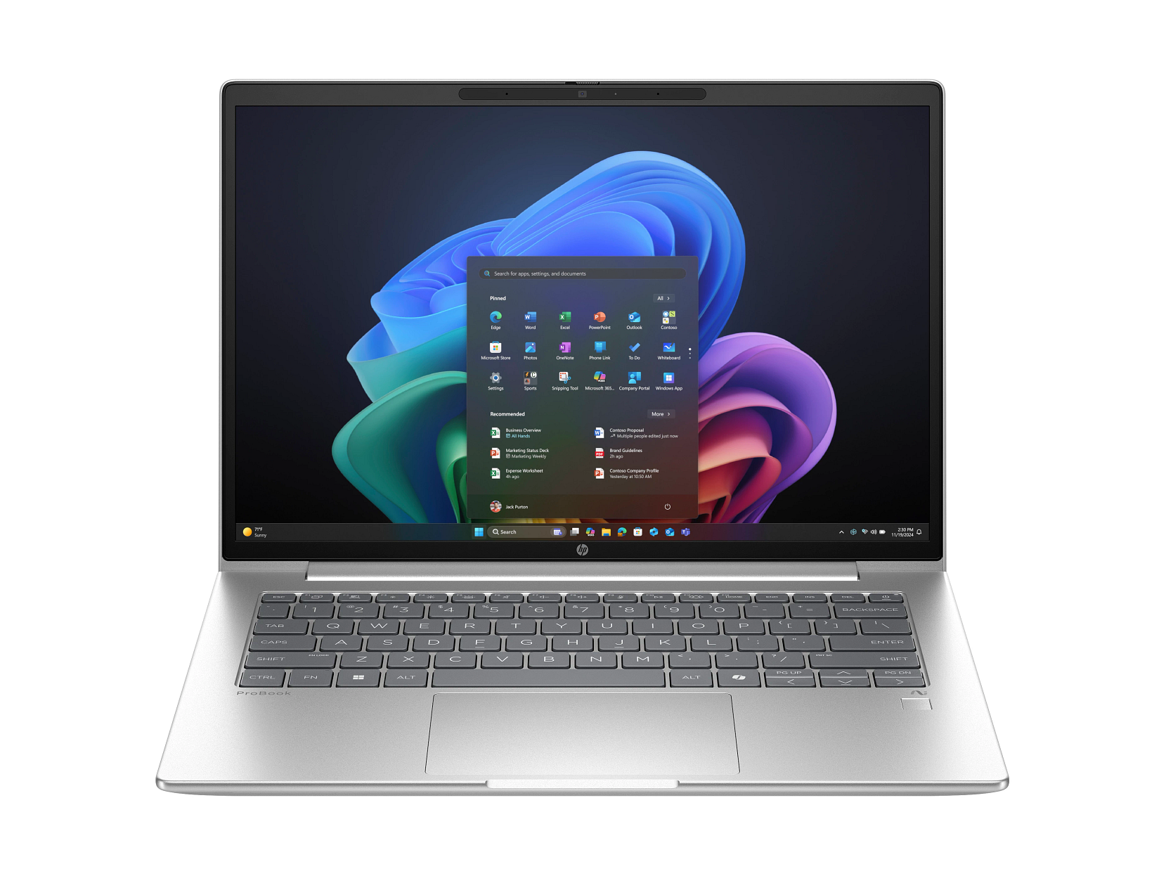 HP - ProBook Laptop Computer 14" WUXGA Snapdragon X 16 GB memory;512 GB SSD - Pike silver aluminum