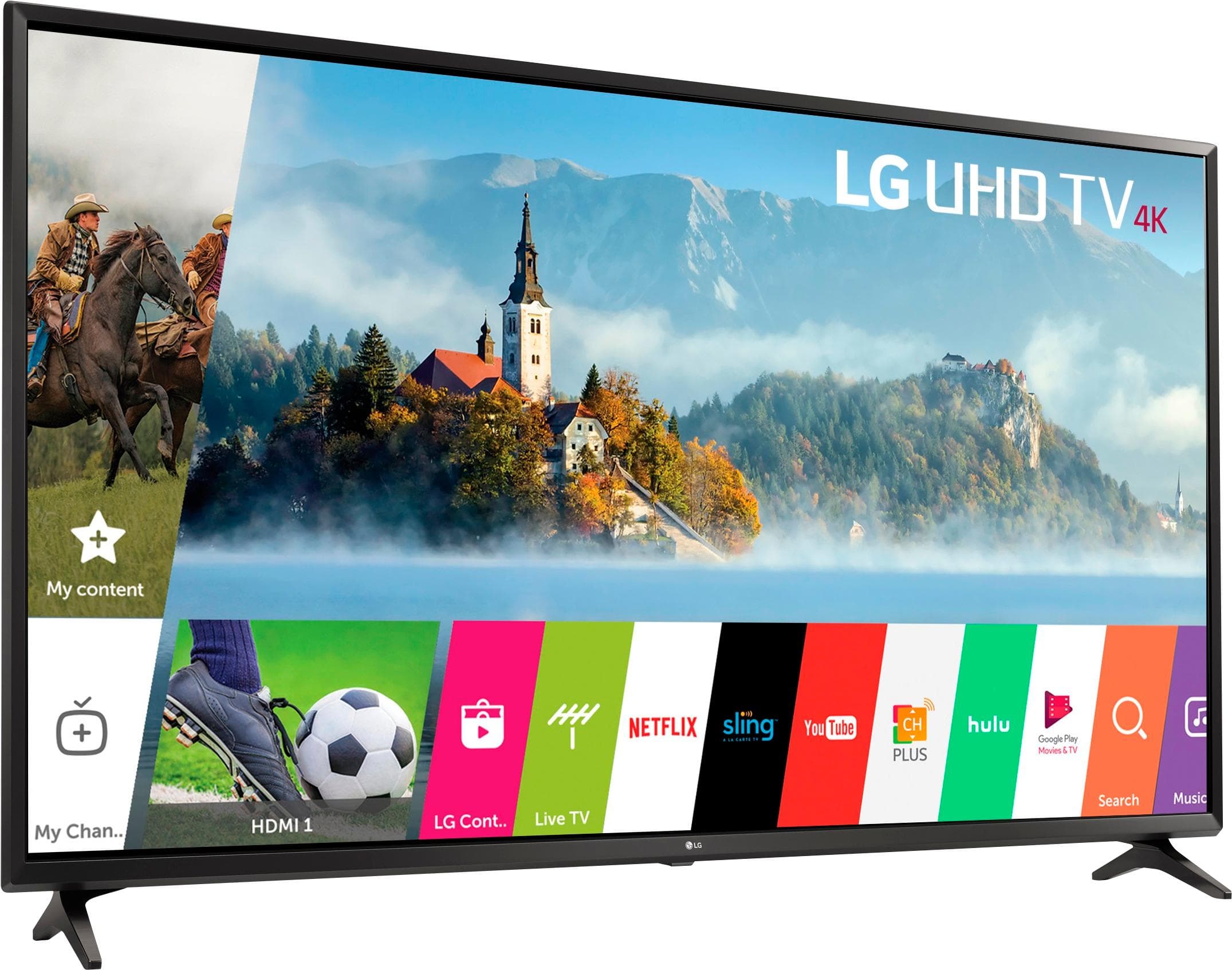 Angle. LG - 49" Class - LED - UJ6300 Series - 2160p - Smart - 4K UHD TV with HDR.
