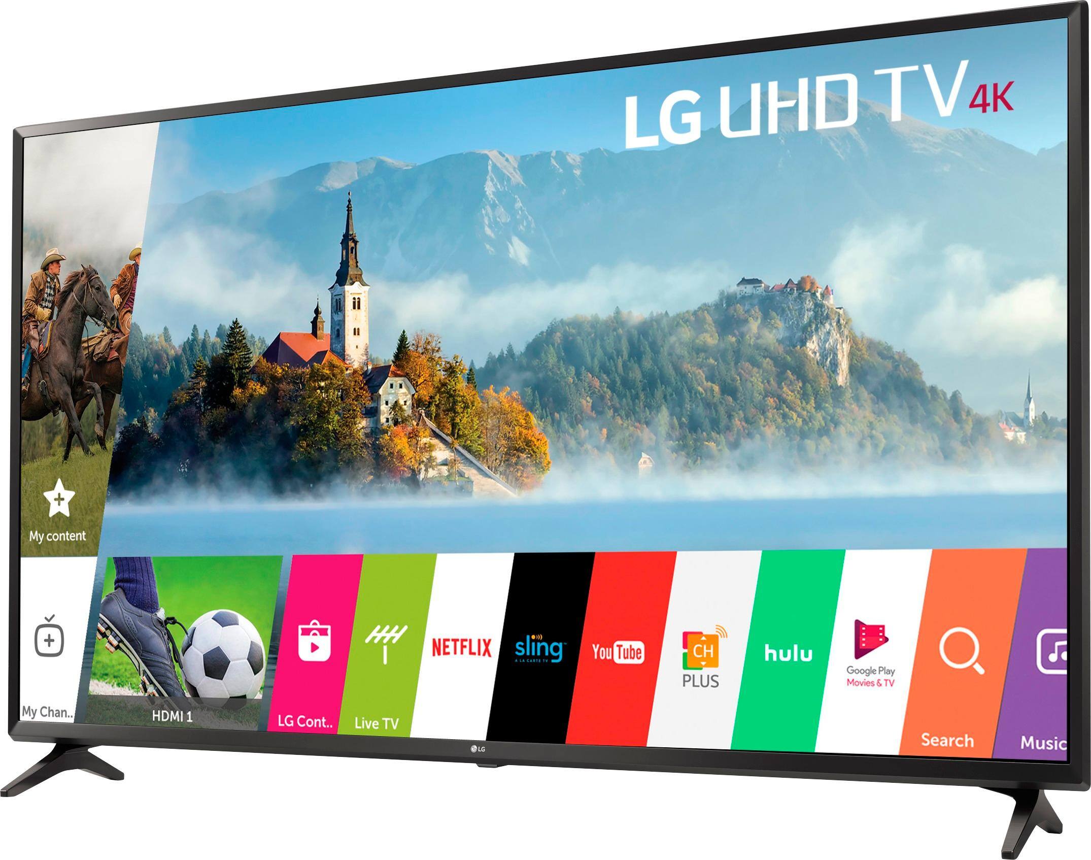 Left. LG - 49" Class - LED - UJ6300 Series - 2160p - Smart - 4K UHD TV with HDR.