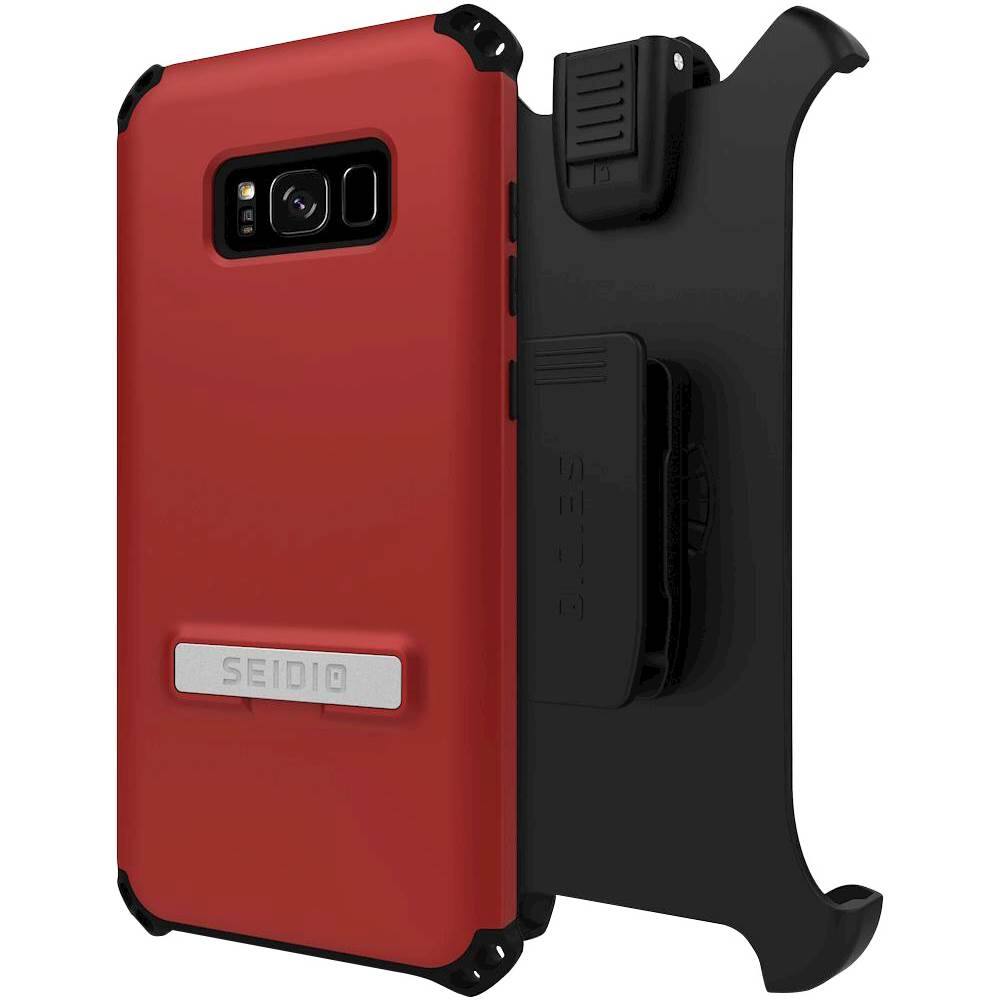 Front. Seidio - DILEX Combo Case for Samsung Galaxy S8+ - Dark Red/Black.