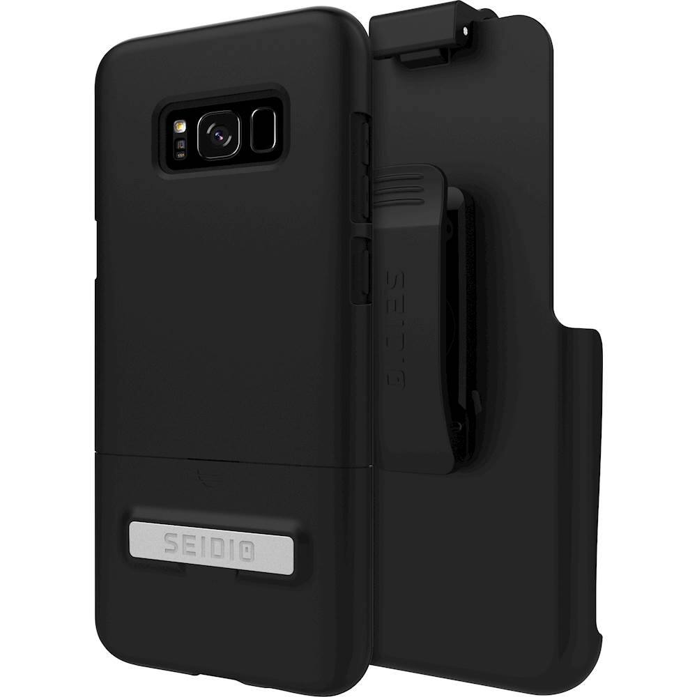 Front. Seidio - SURFACE Combo Case for Samsung Galaxy S8+ - Black.