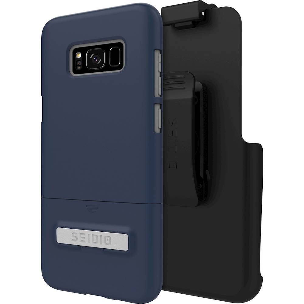Front. Seidio - SURFACE Combo Case for Samsung Galaxy S8+ - Midnight Blue/Gray.