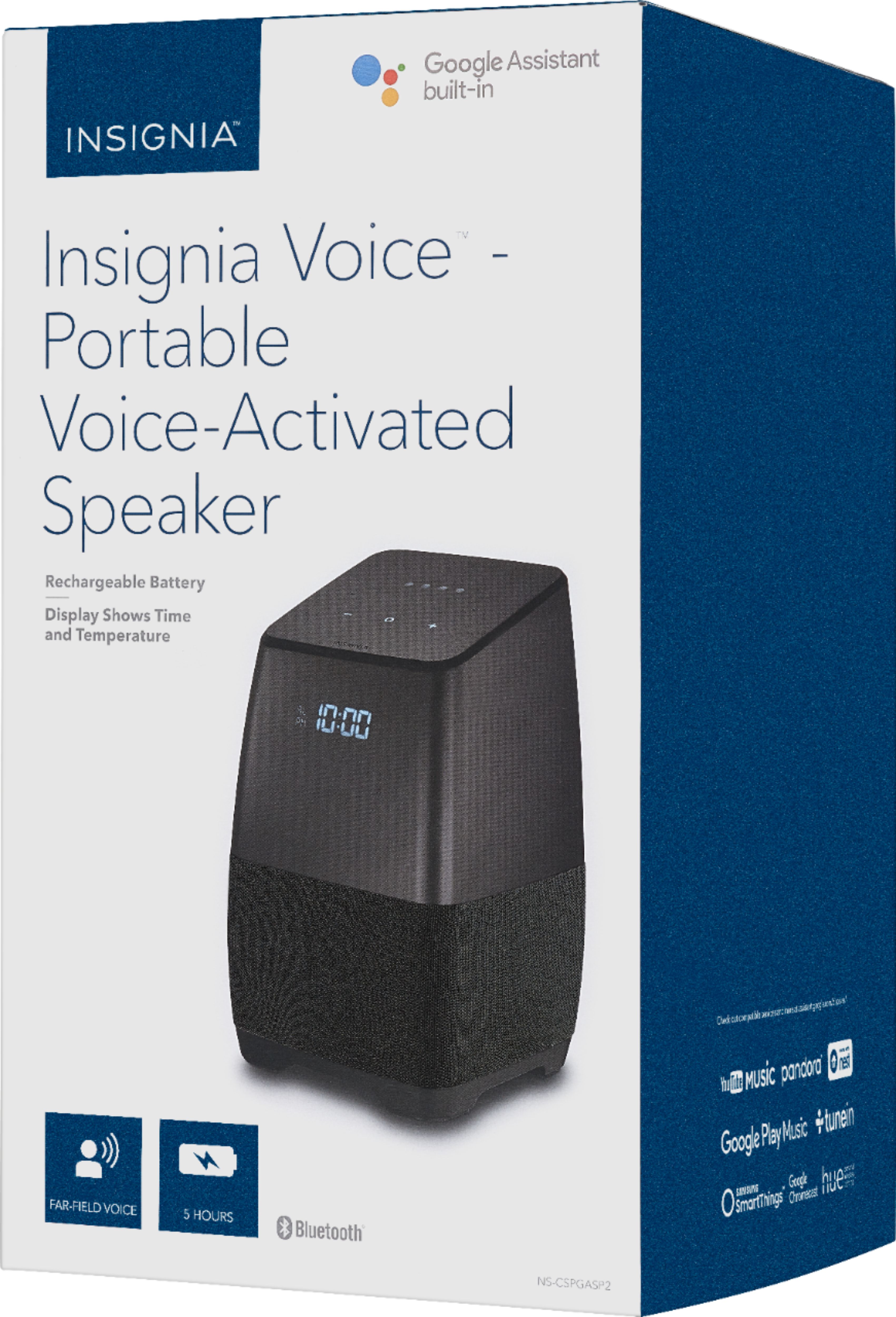 Insignia Voice Smart Portable Bluetooth Speaker &Google Assistant NS-CSPGASP2