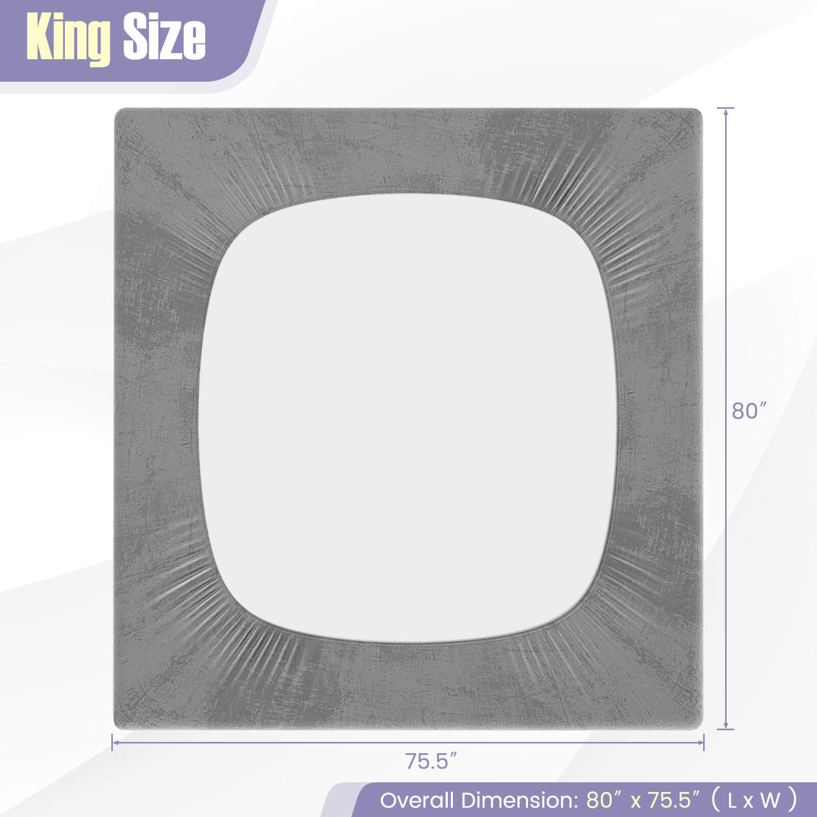 King Size

Overall Dimension: 80" x 75.5" (L x W)
