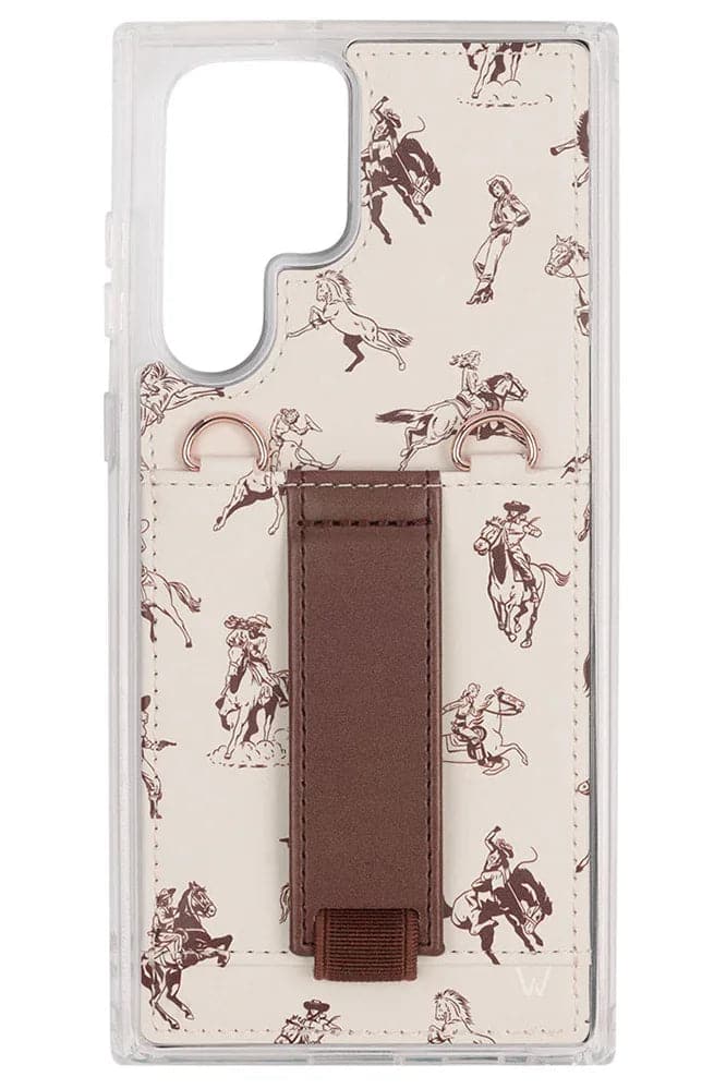 Walli Cases- Samsung S21 Ultra Purse Phone Case with Wallet and Finger Strap- Giddy Up