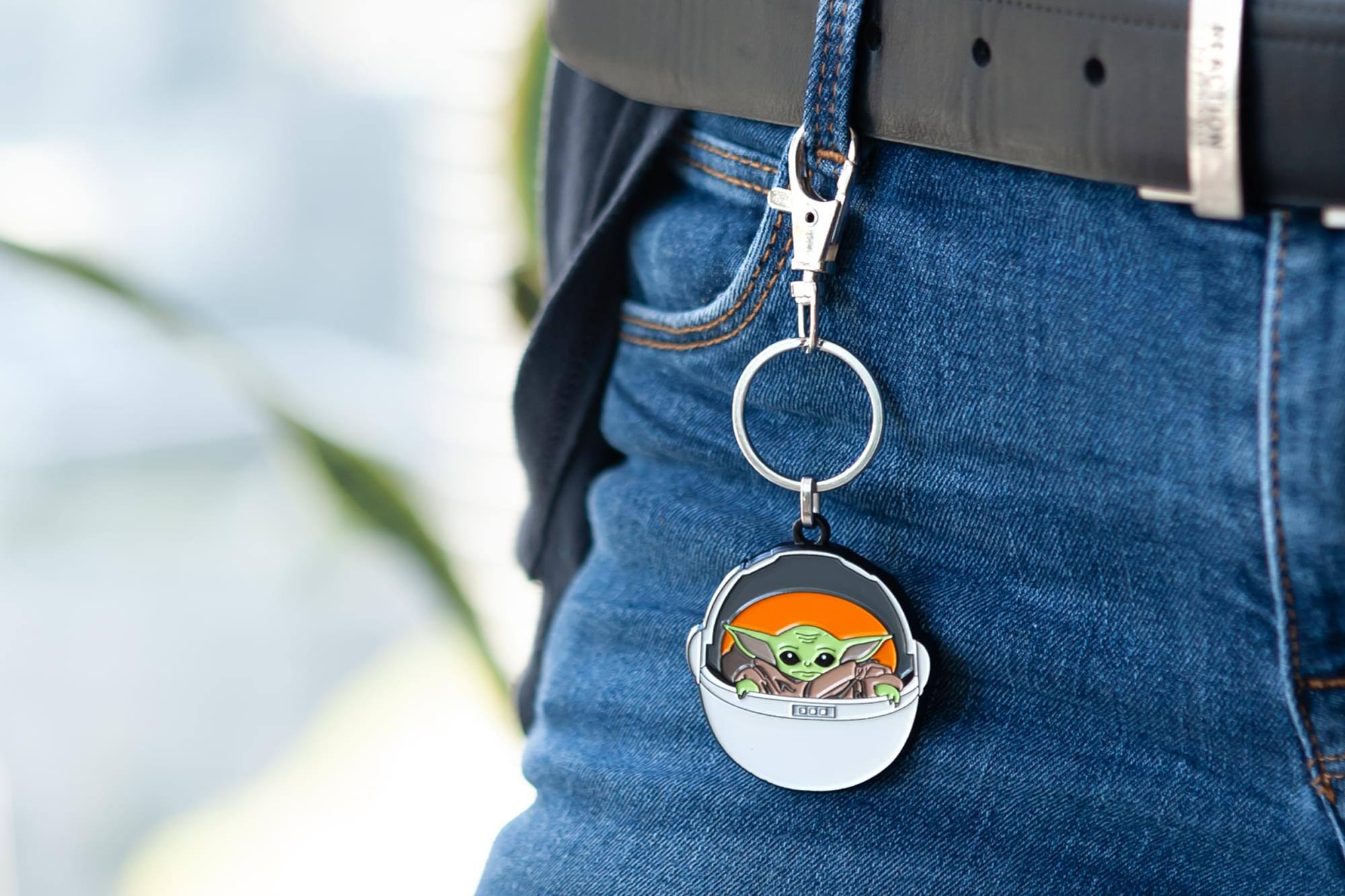 Alt View 3. SalesOne LLC - Star Wars: The Mandalorian The Child Keychain Pendant | Baby Yoda In Carriage - Green.