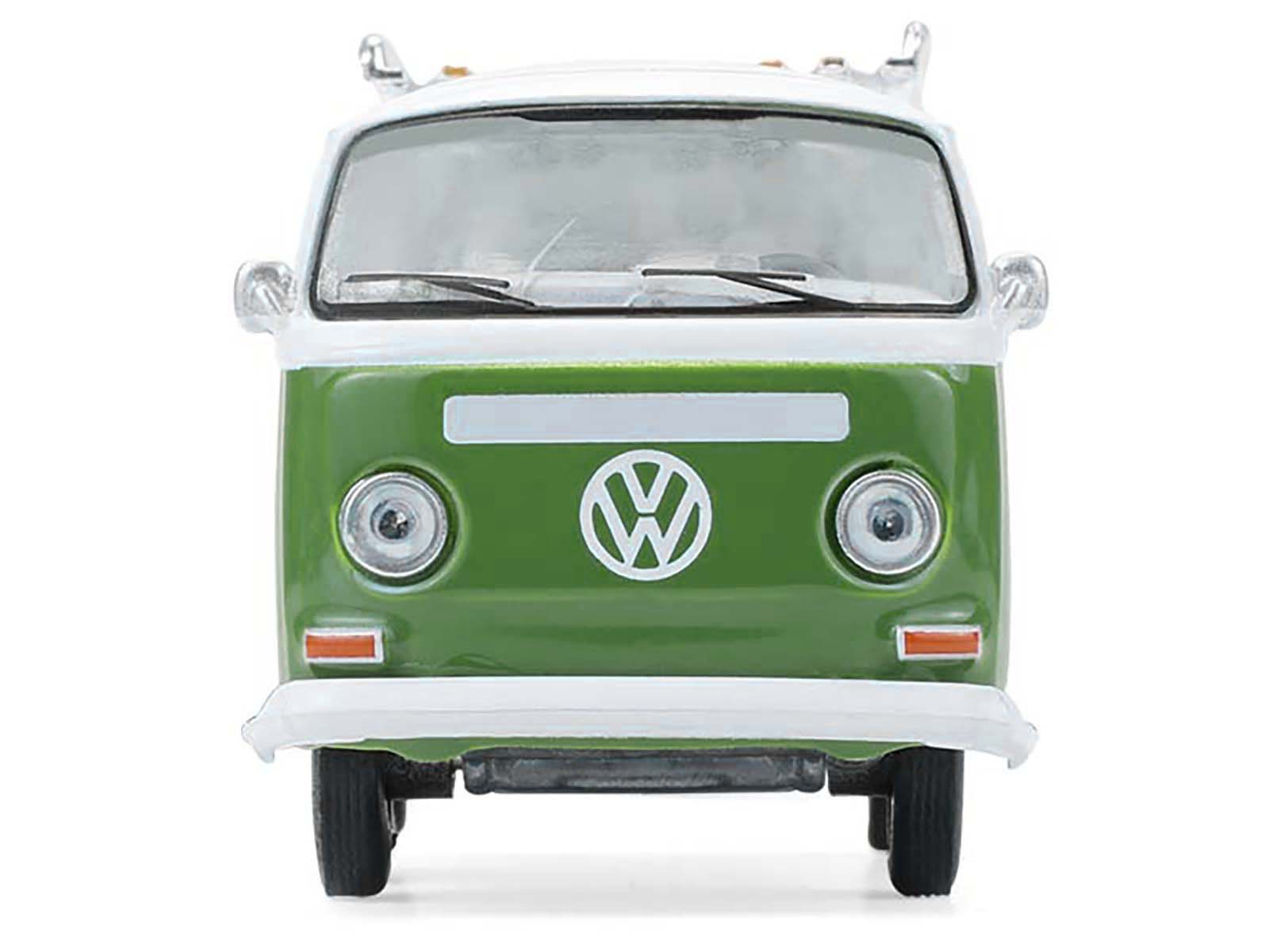 Alt View 1. Greenlight - 1968 Volkswagen Type II Microbus Green and White "Barrett-Jackson" Series 16 1/64 Diecast Model Car by Greenlight - Green and White.