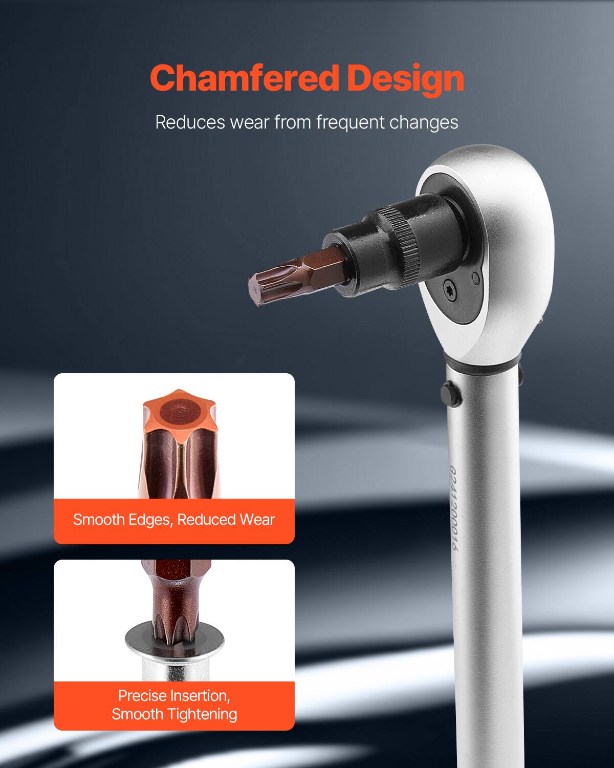 Chamfered Design  
Reduces wear from frequent changes  

Smooth Edges, Reduced Wear  

Precise Insertion, Smooth Tightening