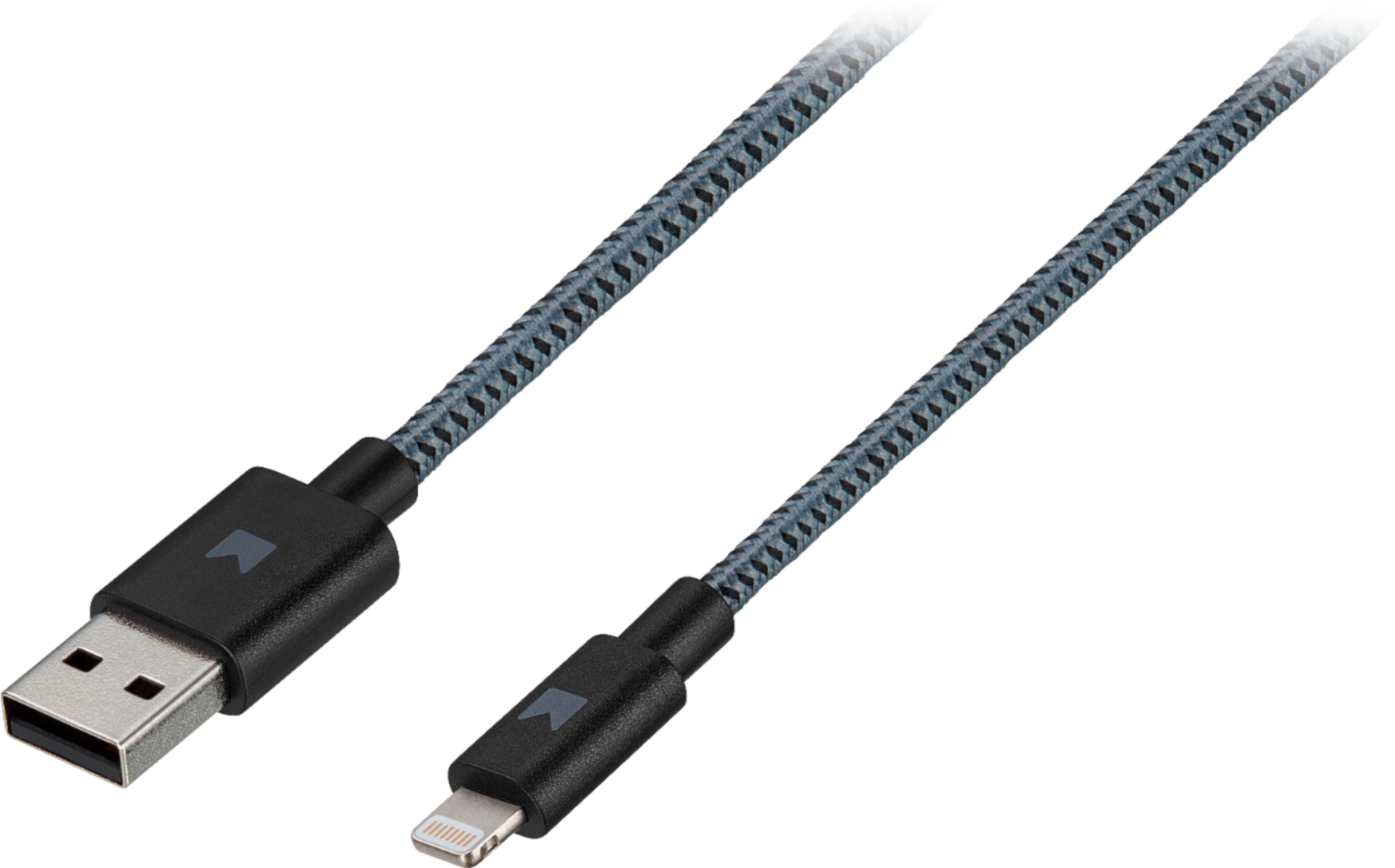 20in / 50cm USB C to Lightning Cable, MFi Certified, Coiled iPhone Charger  Cable, Black, Durable TPE Jacket Aramid Fiber, Heavy Duty Coil Lightning
