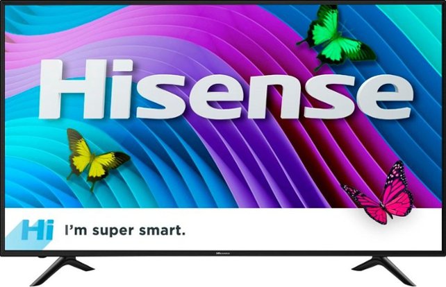 Hisense - 50" Class (49.5" Diag.) - LED - 2160p - Smart - 4K Ultra HD TV - Black - Larger Front