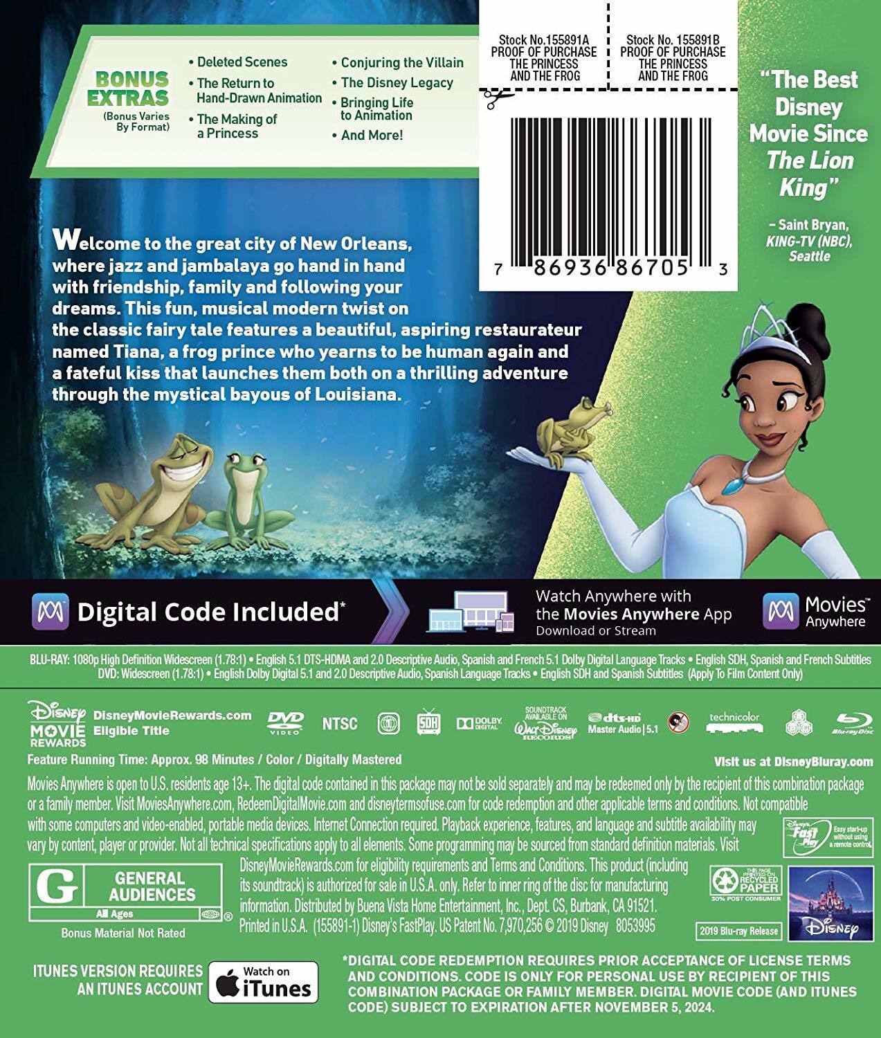 Alt View 1. The Princess and the Frog   - BLU-RAY.