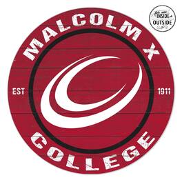 Jardine - Malcolm X College Hawks 20'' x 20'' Indoor/Outdoor Circle Sign - Red