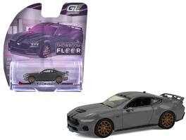 Greenlight - 2024 Ford Mustang GT Dark Matter Gray with Black and Red Stripes "Showroom Floor" Series 7 1/64 - Multicolor
