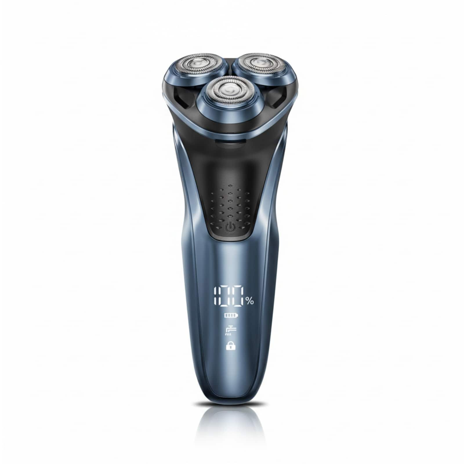 Dazzed Corner - Rechargeable Electric Razor for Men – IPX7 Waterproof, 4D Flex Blades - Blue