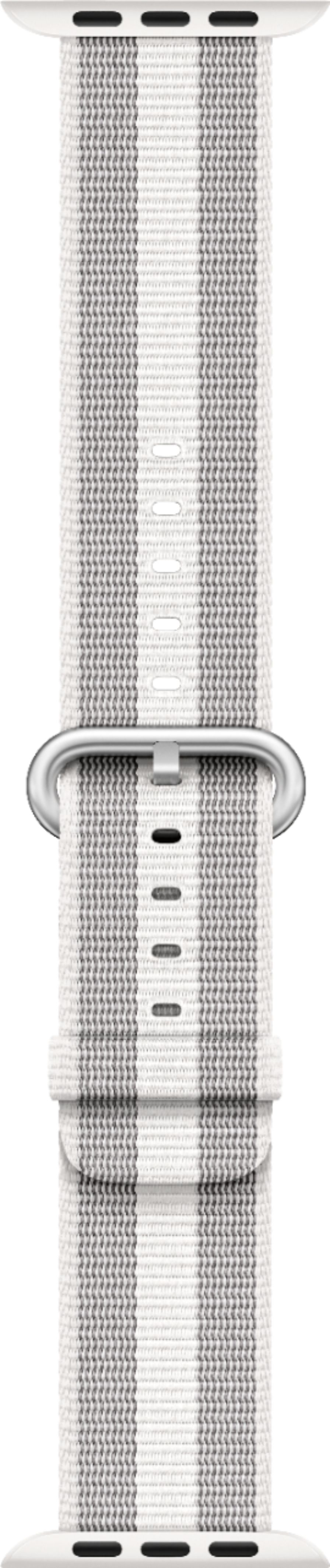 Best Buy: Stripe Woven Nylon for Apple Watch™ 38mm White Stripe 