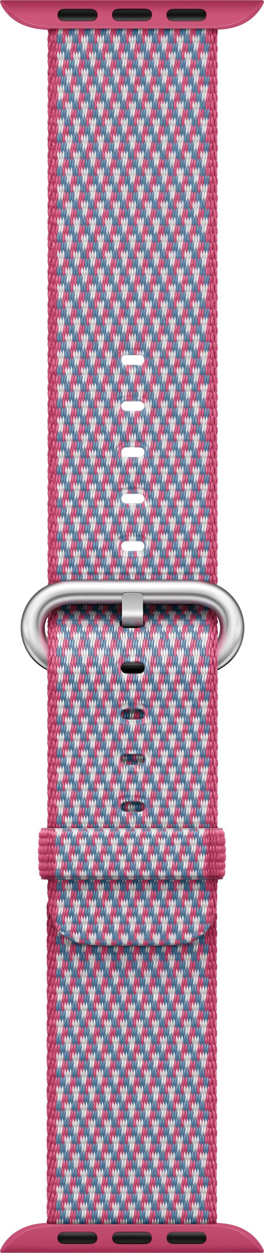 Angle. Apple - Check Woven Nylon for Apple Watch™ 42mm - Berry.