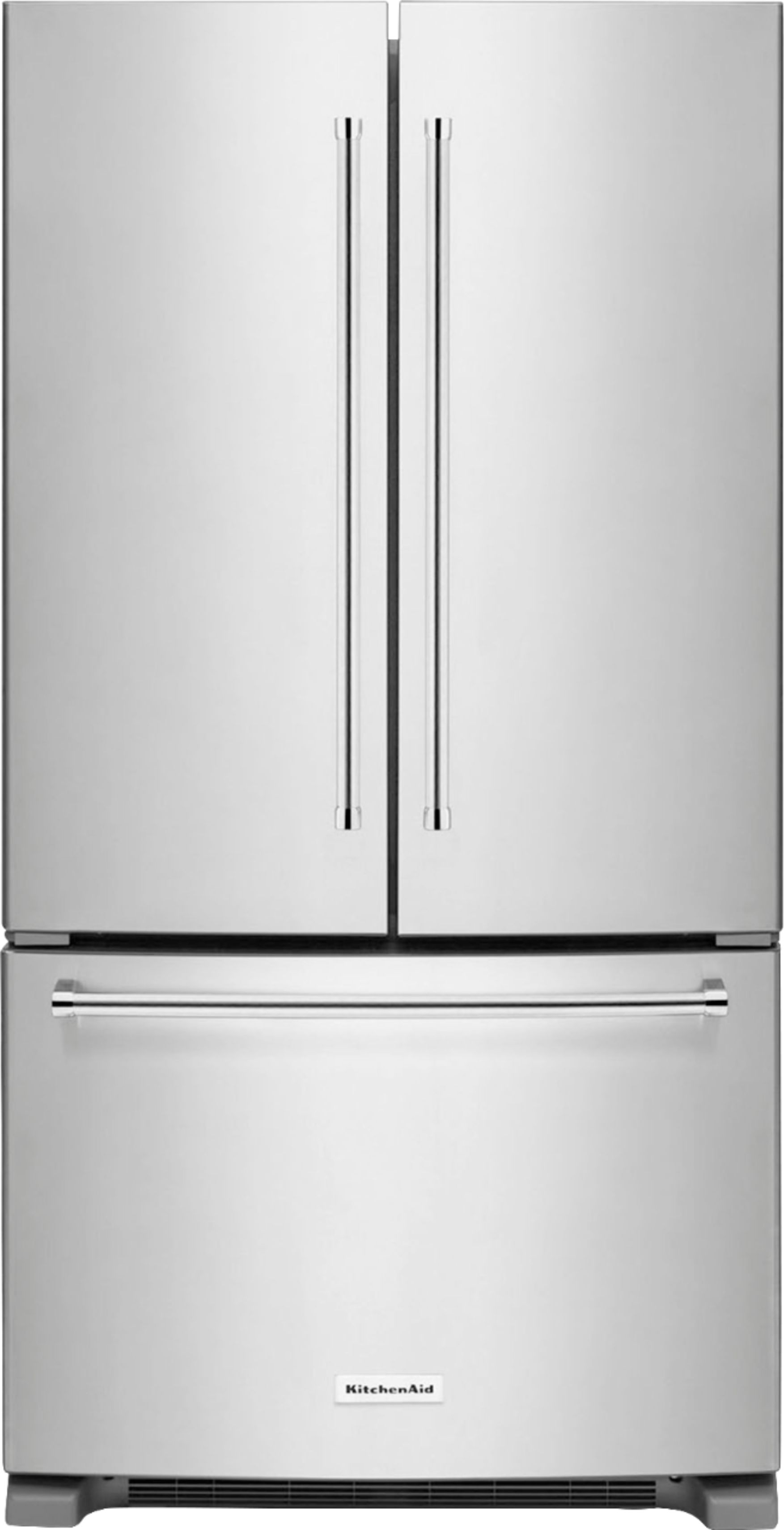 KitchenAid 20 Ft. French Door Counter-Depth Refrigerator steel - Best Buy