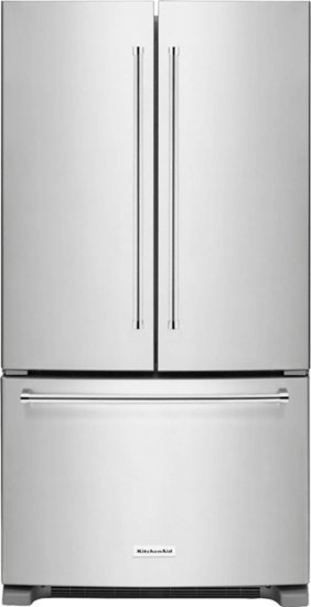 KitchenAid - 20 Cu. Ft. French Door Counter-Depth Refrigerator - Stainless Steel