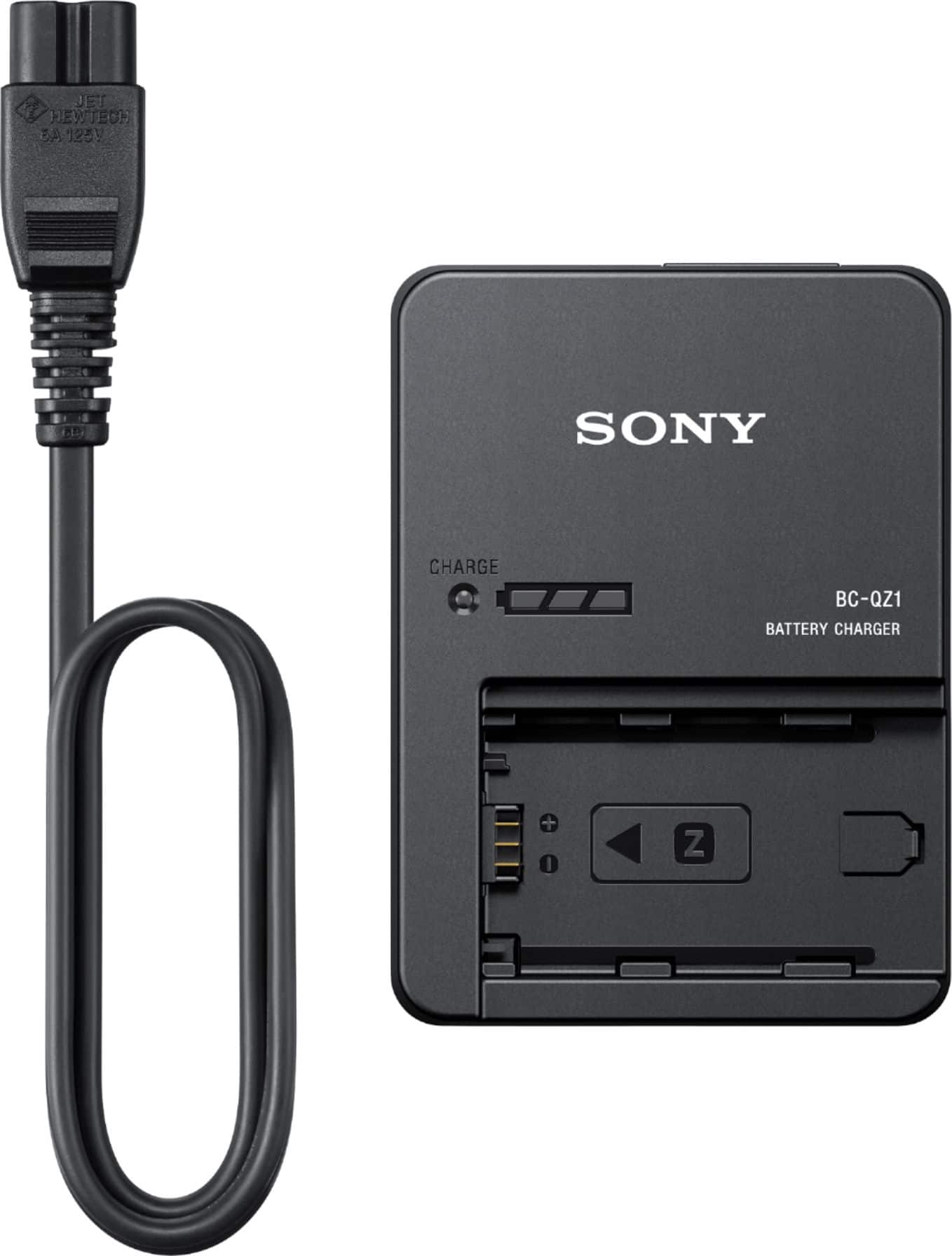 Sony - BCQZ1 Battery Charger for NPFZ100 - Black - Front_Zoom