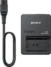 Front. Sony - Battery Charger - Black.