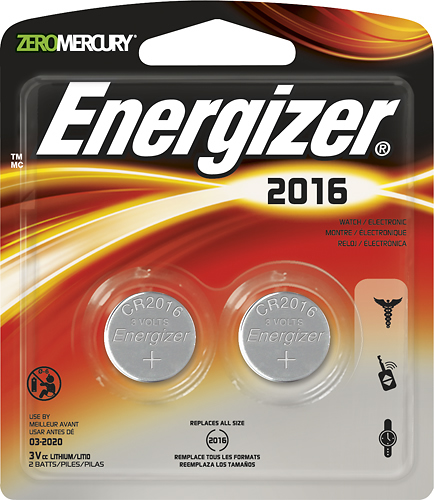 woonadres artikel krekel Energizer CR2016 3-Volt Lithium Battery (2-Pack) 2016BP-2 - Best Buy